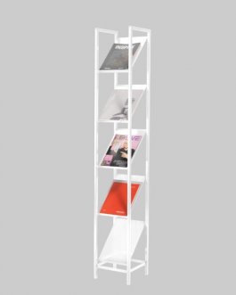 Brochurestandaard MAG wit 5 schappen