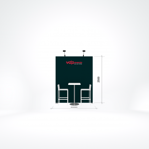 6m2 stand - 200x250cm print op plaat