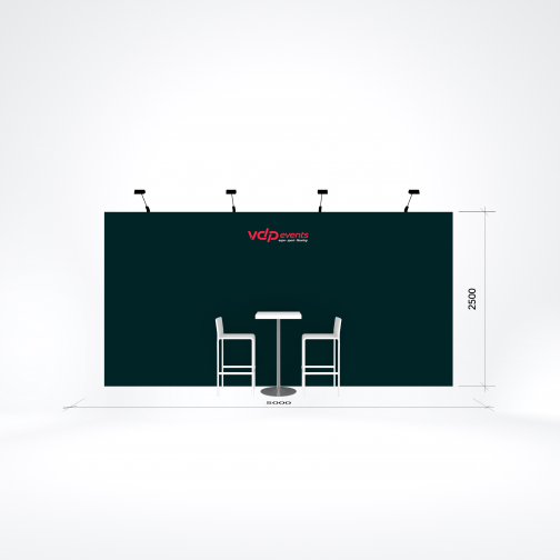 15m2 stand - 500x250cm print op plaat