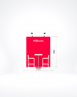 6m2 stand – 200x250cm peesdoek/cloth