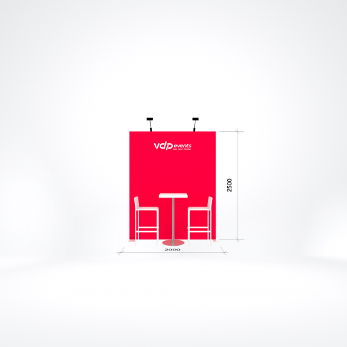 6m2 stand - 200x250cm peesdoek/cloth