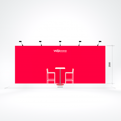 18m2 stand - 600x250cm peesdoek/cloth