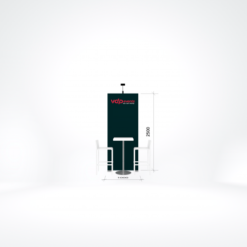 6m2 stand- 100x250cm print op plaat