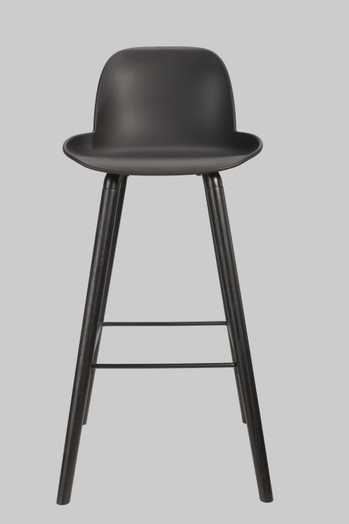 Barkruk ALBERT KUIP zwart kunststof/ zwart hout.55 - Afbeelding 7