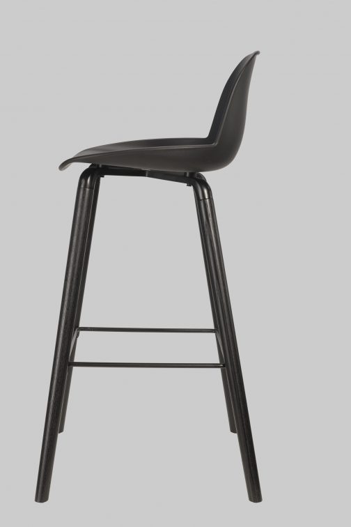 Barkruk ALBERT KUIP zwart kunststof/ zwart hout.55 - Afbeelding 8