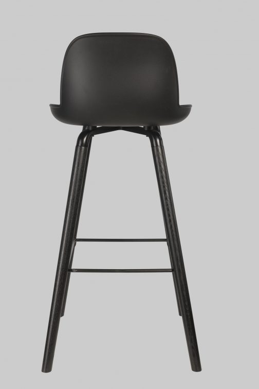Barkruk ALBERT KUIP zwart kunststof/ zwart hout.55 - Afbeelding 9