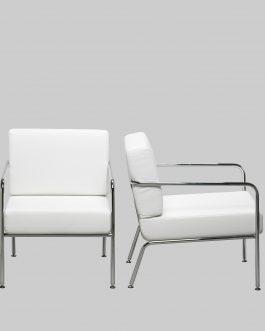 Fauteuil BILLY 1 Wit / Chroom