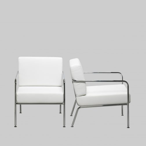 Fauteuil BILLY 1 Wit / Chroom