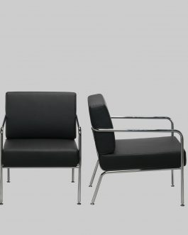 Fauteuil BILLY 1 Zwart / Chroom