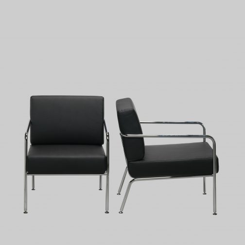 Fauteuil BILLY 1 Zwart / Chroom