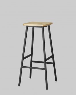 Barkruk SANTIAGO Eiken / Zwart