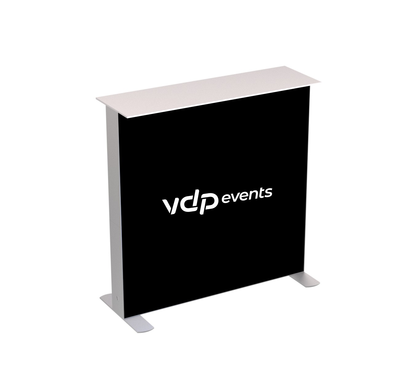 Lightframe balie 100X100CM incl. 2 bedrukte doeken