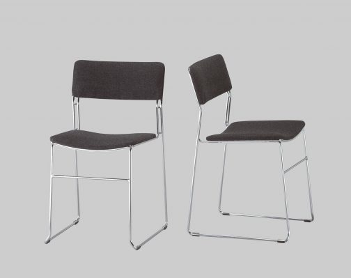 STOEL PISA ANTRACIET / CHROOM