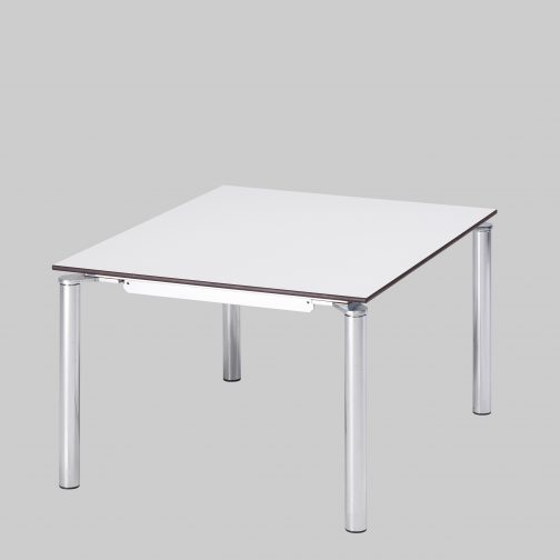 Salontafel ANGEL 80×65 Wit / Chroom