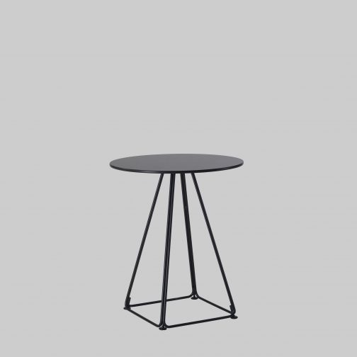Zittafel LUNAR Ø64 Zwart / Zwart