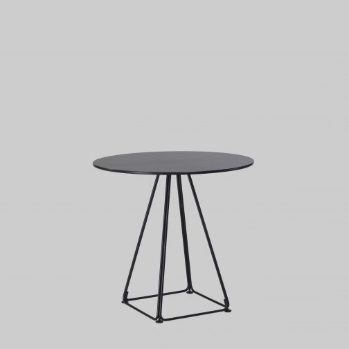 Zittafel LUNAR Ø80 Zwart / Zwart