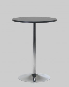 Statafel TROMPET Ø80 Zwart / Chroom