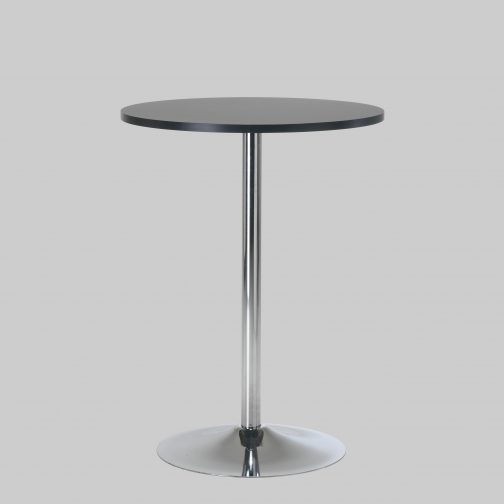 Statafel TROMPET Ø80 Zwart / Chroom