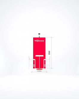 6m2 stand – 100x250cm peesdoek/cloth