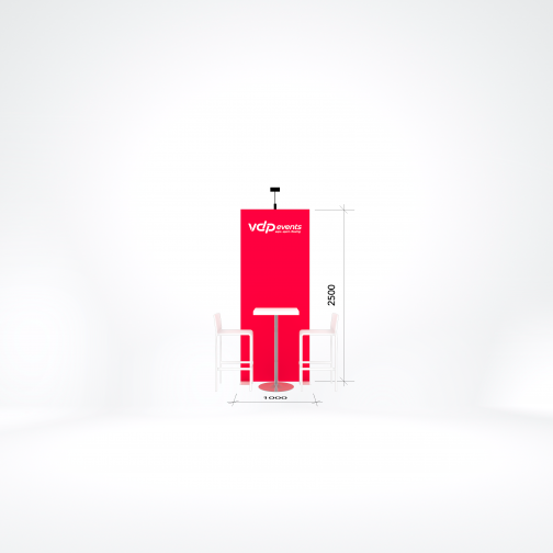 6m2 stand - 100x250cm peesdoek/cloth