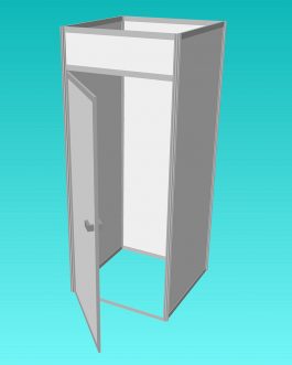 Lockable system storage 100x100x250cm (wxdxh)