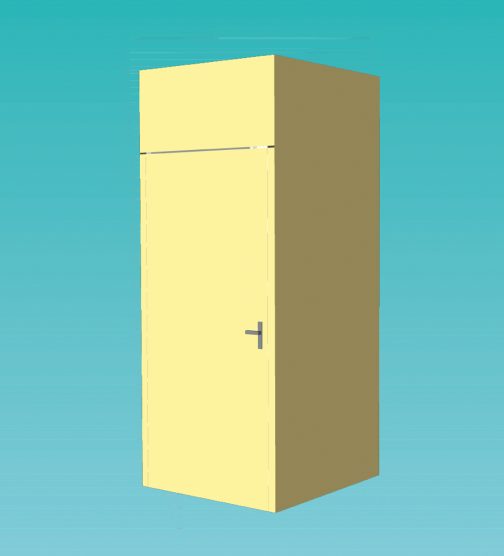 Afsluitbare naadloze bedrukte systeemberging 100x100x250cm (bxdxh)