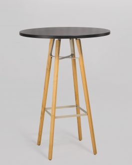 Statafel LIU Ø80 Zwart / Eiken