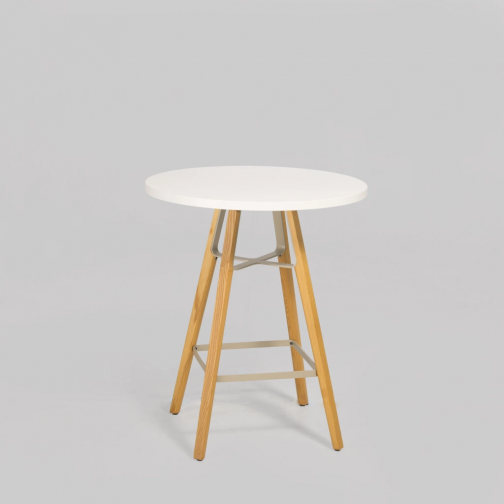 Zittafel LIU Ø65 Wit / Eiken