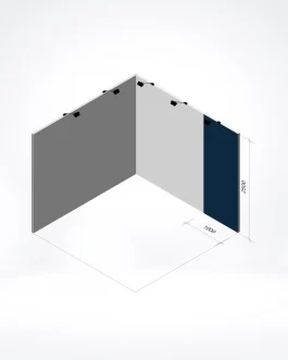 Fullcolor bedrukte beurswand 1×2,5M (bxh)