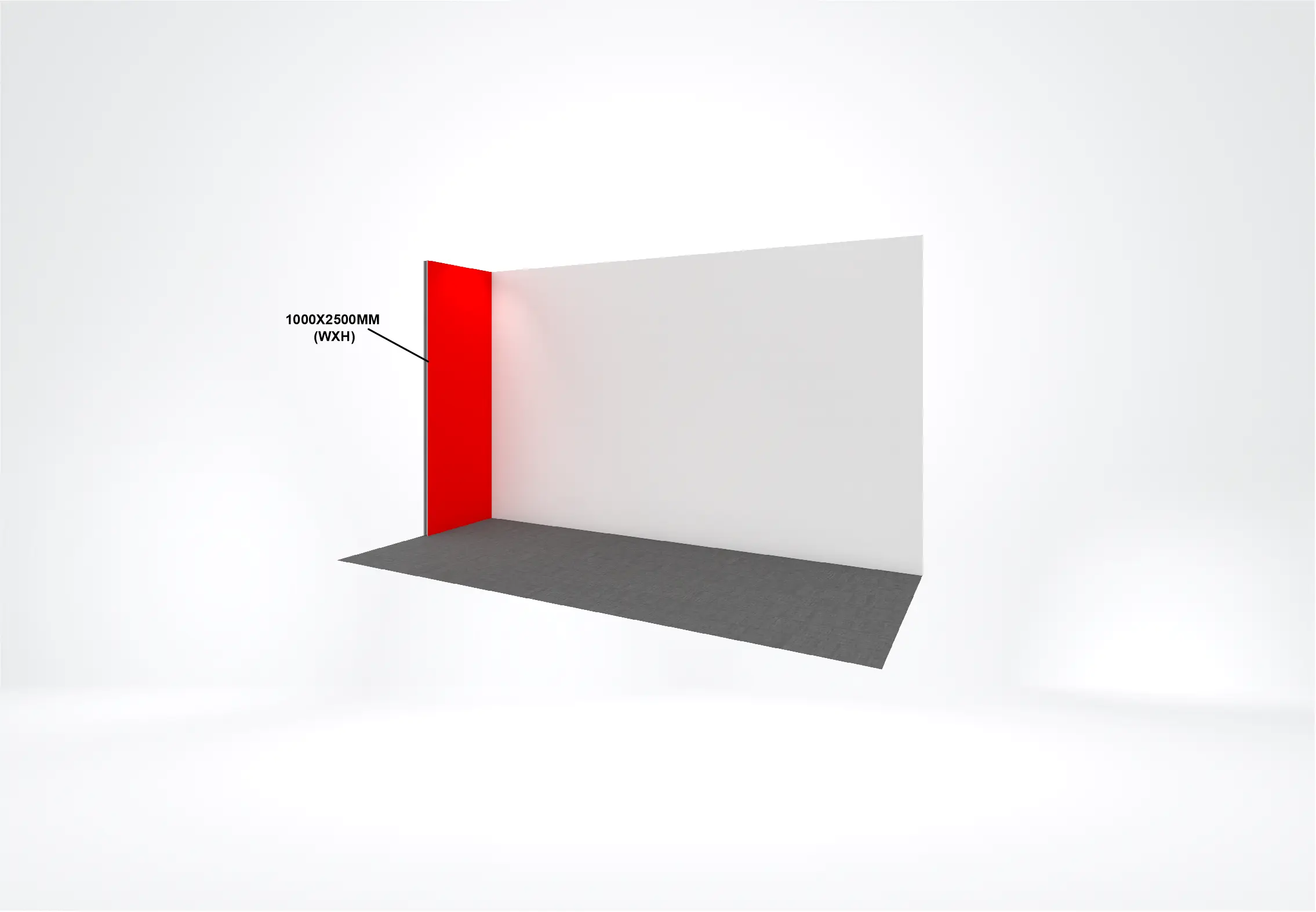 Fullcolor bedrukte beurswand 100×250 cm (bxh)