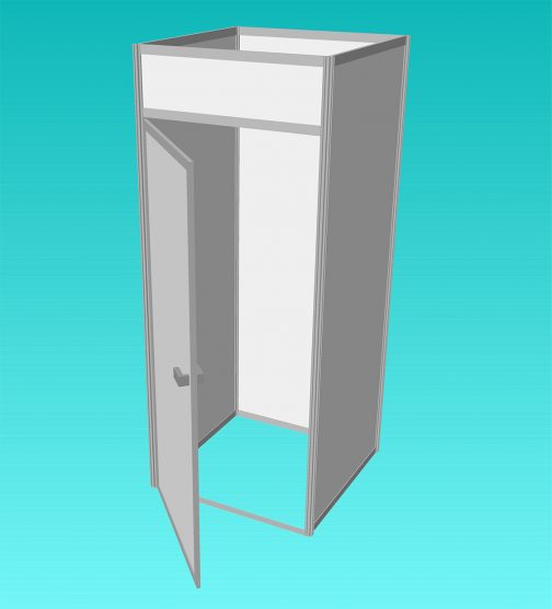 Afsluitbare systeemberging 100x100x250cm (bxdxh)