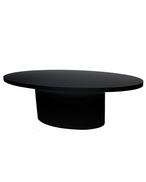 Ovalen tafel, zwart 240 cm