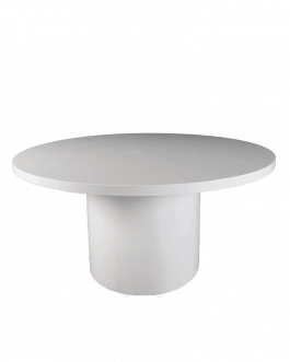 Ronde tafel hoog, wit 184 cm x 110 cm