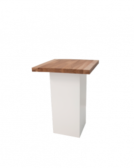 Forest high table white & elm 80x80x110