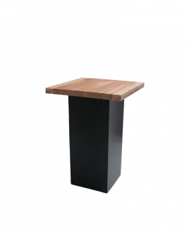 Forest high table black & elm 80x80x110