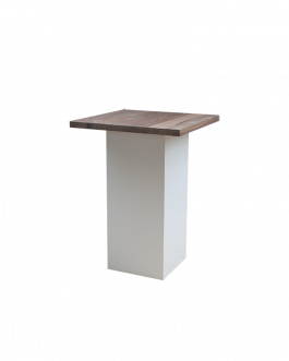 Walnut standing table white & walnut wood 80x80x110 cm
