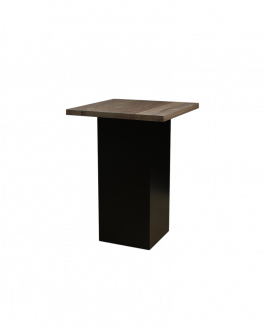 Walnut high table black & walnut wood 80x80x110