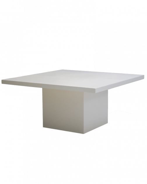 Dinertafel vierkant, wit 162 cm