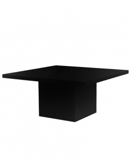 Dinertafel vierkant, zwart 162 cm