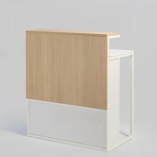 Receptiebalie AMAL Wit / Eiken