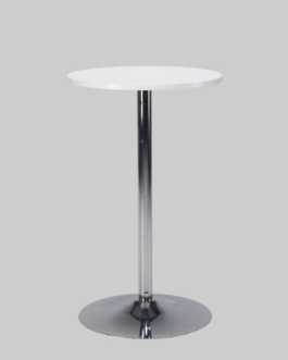 High Table TROMPET Ø80 White / Chrome