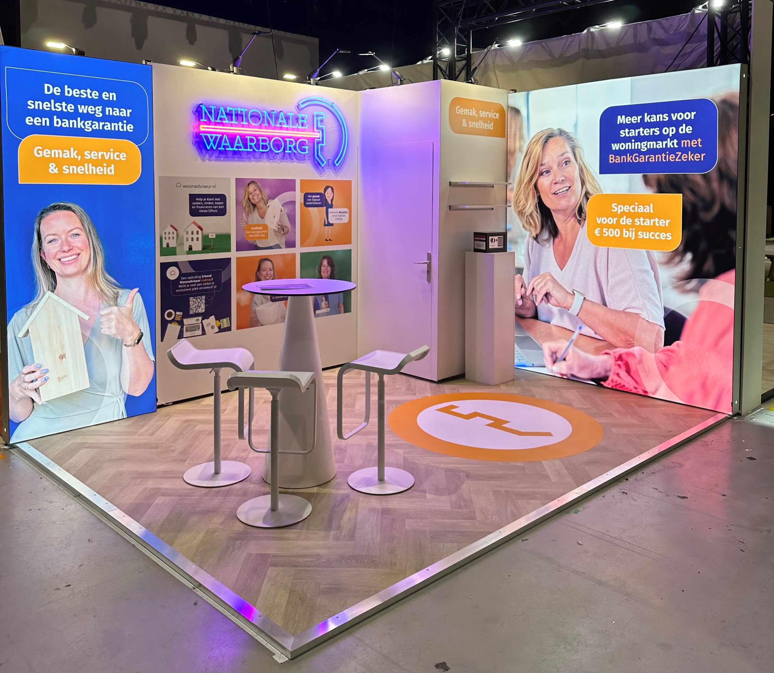 Nationale Waarborg - Stand met Custom LedLogo